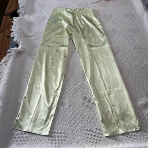 Natori Silky Light Green Pajama Pants (XS)